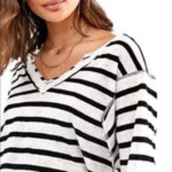 We The Free Head In The Clouds Linen Cotton Crop Boxy Boho Distressed Top Small - Picture 14 of 15